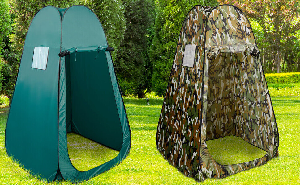 Tende da campeggio Pop-Up portatili Privacy tenda da doccia accessori da  campeggio ampi per escursionismo spiaggia bagno esterno con doccia