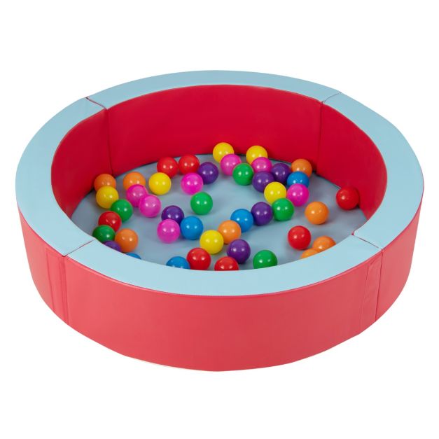 Piscina in schiuma per bambini con 50 palline colorate, Vasca