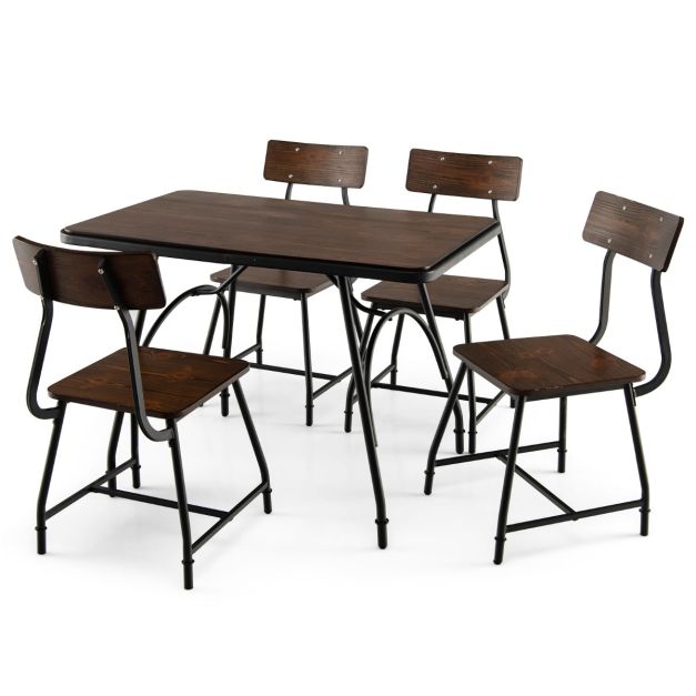 Set di 2 sedie con struttura di metallo, Sedie quadrate in stile