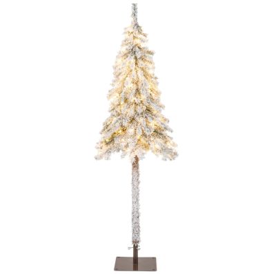 Albero di Natale artificiale con effetto neve 442 rametti in PVC 175 luci a  incandescenza, Albero di Natale 180cm - Costway