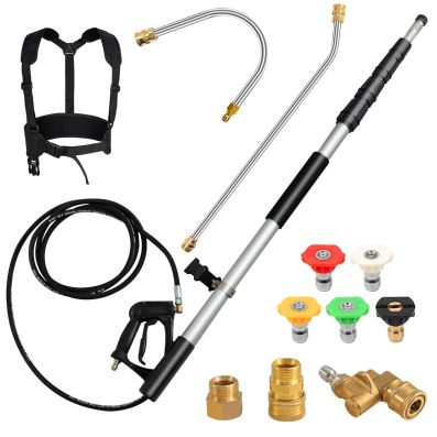 Kit di prolunga per idropulitrici 550cm, Lancia 4000PSI/cm² di grado  commerciale con 5 ugelli 2 adattatori - Costway