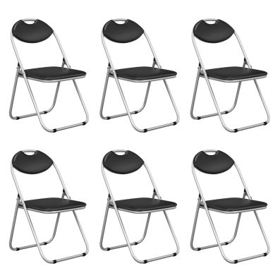 Set sedie pieghevoli da interno 6 pezzi, Sedie in metallo con