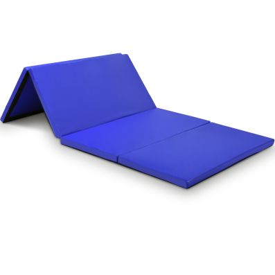 Tappetino yoga pieghevole multifunzionale e antiscivolo 240x117x5cm Blu