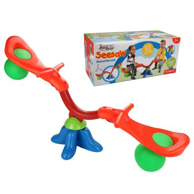 Altalena basculante con maniglia cuscino rotazione 360°, Gioco da esterno  per bambini + 3 anni (2 posti) - Costway